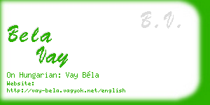 bela vay business card